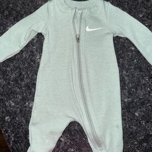 Nike Infant Zip-Up Footie - Soft Green NB